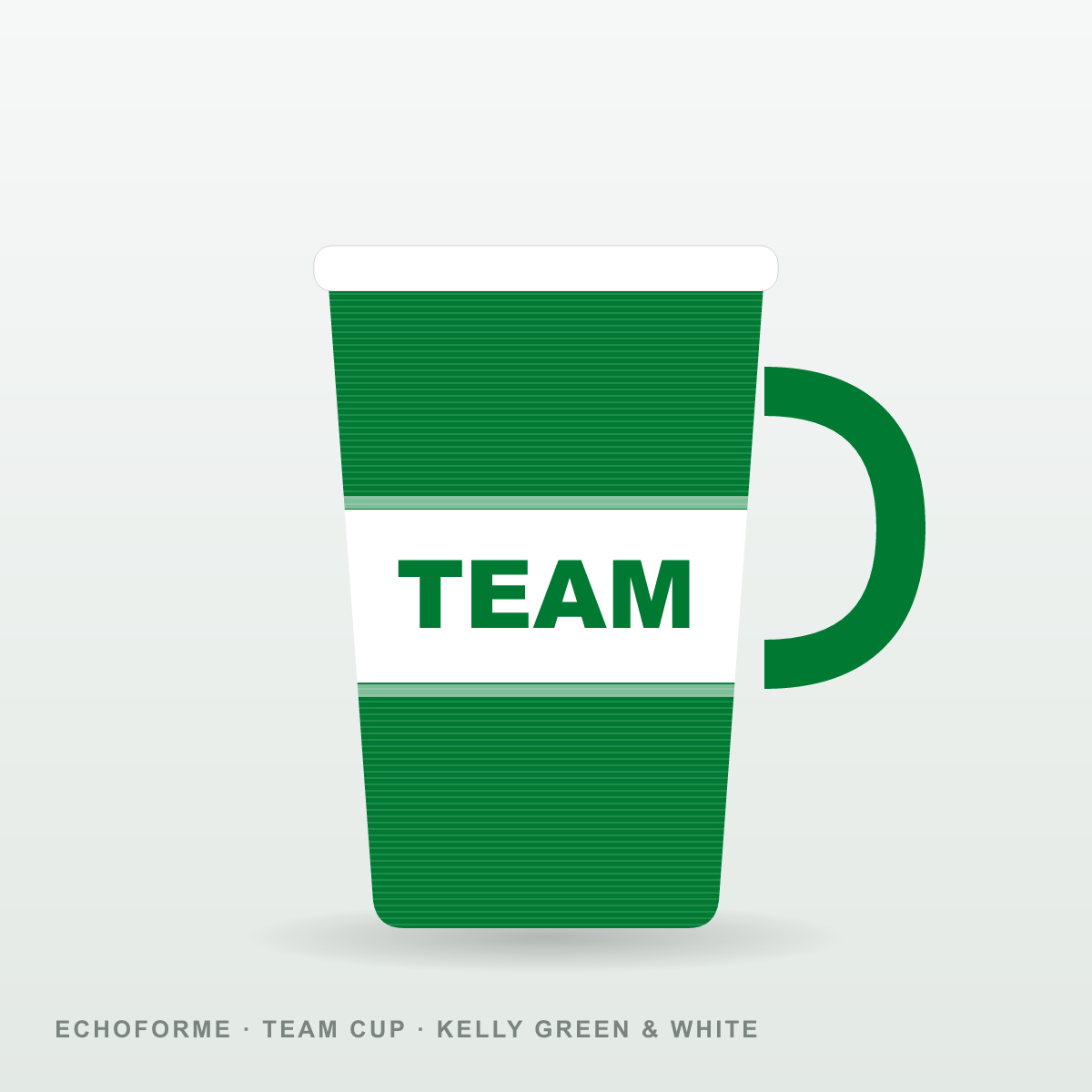 Custom Team Cup – Kelly Green & White