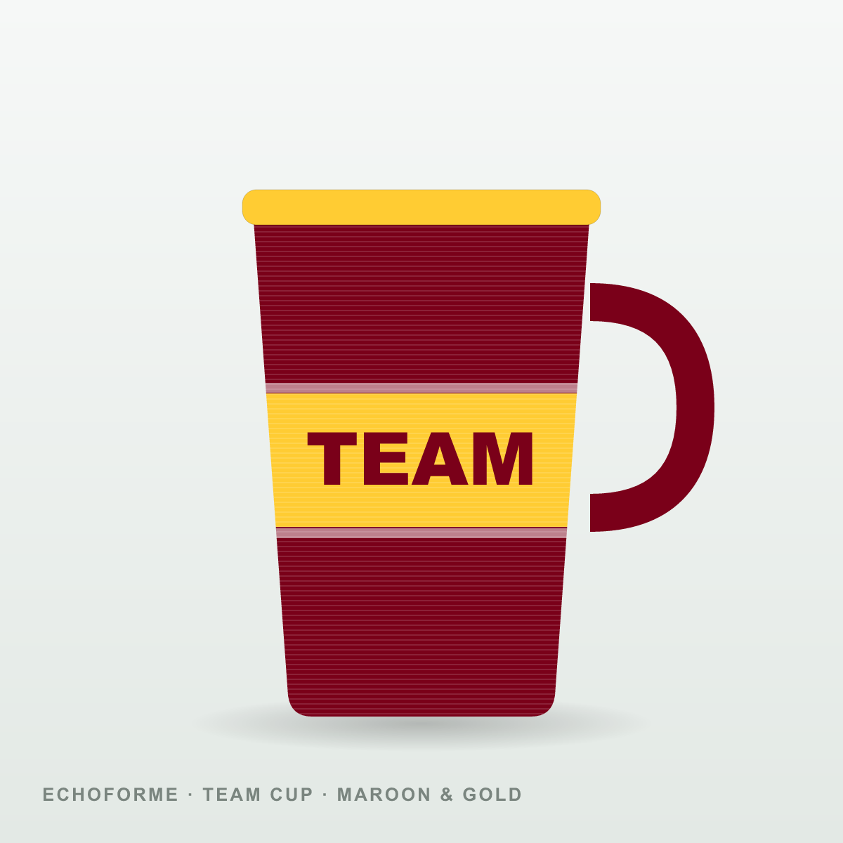 Custom Team Cup – Maroon & Gold