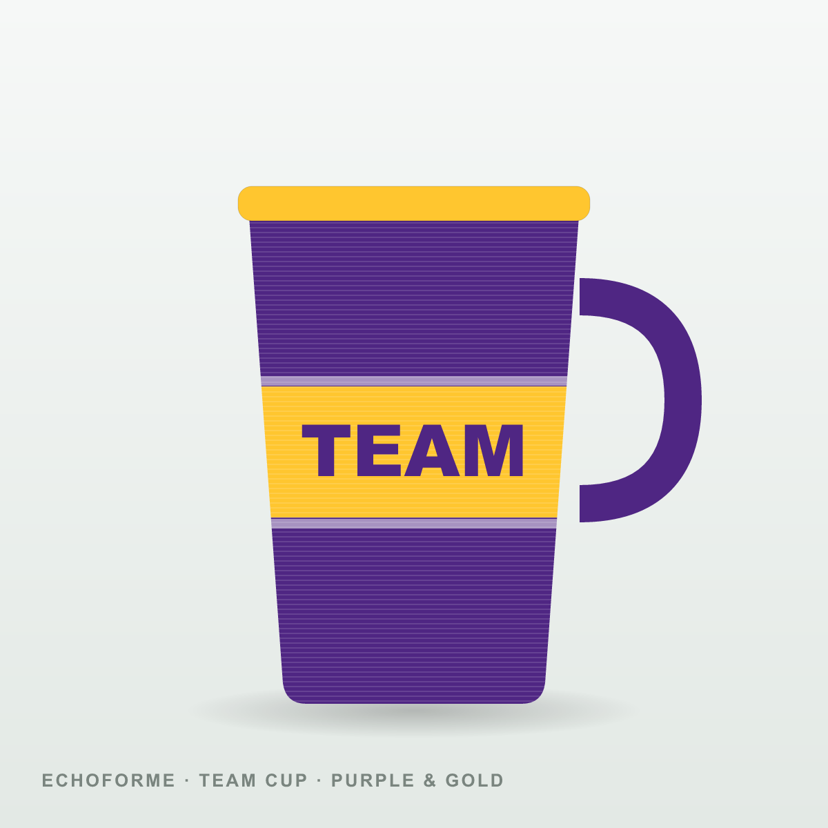 Custom Team Cup – Purple & Gold
